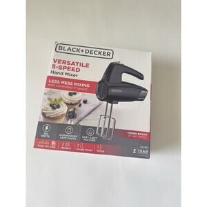 Black & Decker Versatile 5-Speed Hand Mixer Turbo Boost At Any Speed MX410B